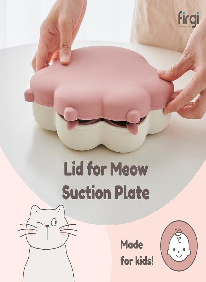 Firgi MEOWMEOW TAUPE BROWN | Food Grade Silicone Dishware Plates for Baby and Toddlers | Unbreakable Durable Material Silicone Tray | BPA Free | Baby Led Weaning | Use Either Lid, Plate | Korea Made - Image 5